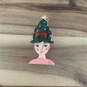 Erstwilder Fresh Festive Do Brooch Christmas pin NWOT